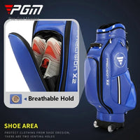 Sac de golf tour à roulettes – poche à chaussures aérée ouverte avec deux orifices d'aération