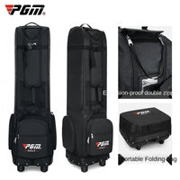 Housse de voyage golf pliable à double zip – vue de face, détail de la double fermeture et housse repliée