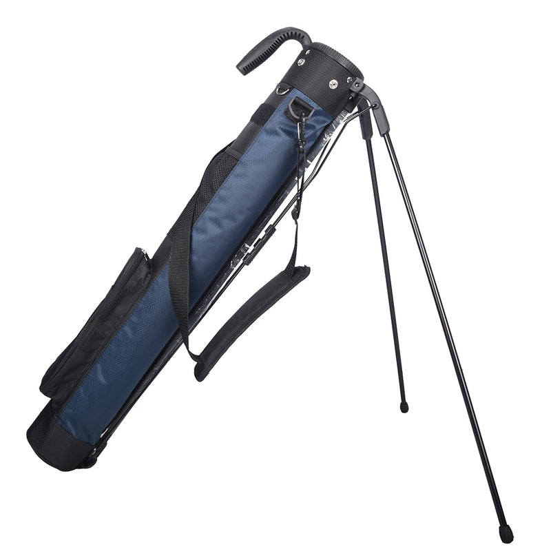 Sac de golf pencil avec trépied – coloris bleu marine, vue de trois quarts