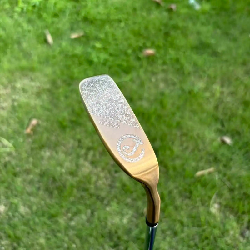 Putter lame bronze PVD – dessus de la tête avec gravure géométrique