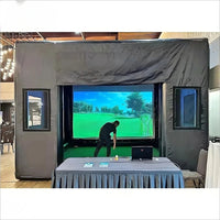 Cage de golf gonflable 3 x 4 x 3 m avec écran de projection et pompe à air