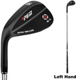 Wedge de golf gaucher 56° ou 60°, acier inoxydable, noir ou argent