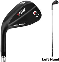 Wedge de golf gaucher 56° ou 60°, acier inoxydable, noir ou argent