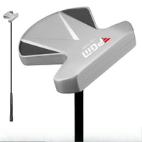 Putter maillet torsion nulle – finition argent, putter entier et tête