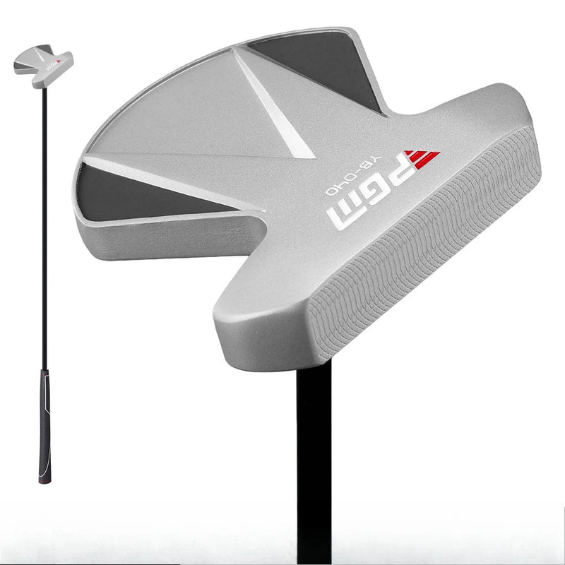 Putter maillet torsion nulle – finition argent, putter entier et tête