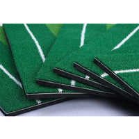 Tapis de frappe golf 60 x 30 cm – plusieurs tapis empilés, ligne blanche visible