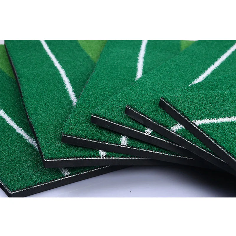 Tapis de frappe golf 60 x 30 cm – plusieurs tapis empilés, ligne blanche visible