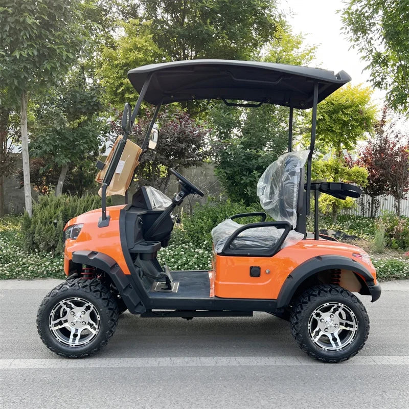 Voiturette de golf 6 places – version 2 places, carrosserie orange