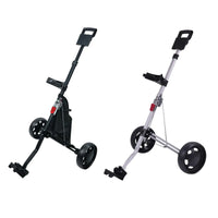 Chariot de golf manuel pliable à 2 roues en fer noir, 120 cm, replié à 40 x 41 x 60 cm