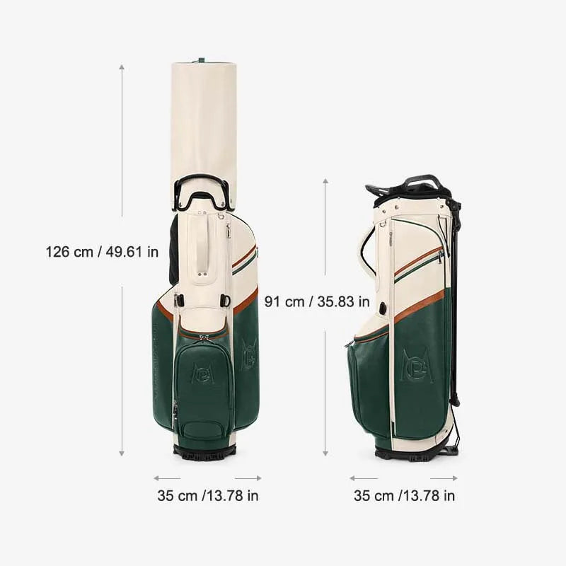 Sac de golf trépied léger en microfibre – dimensions du sac : 126 cm de haut et 35 cm de large