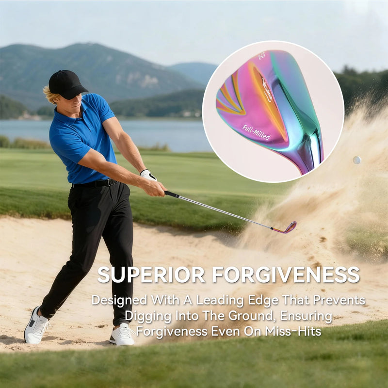Wedge de golf iridescent – golfeur en sortie de bunker