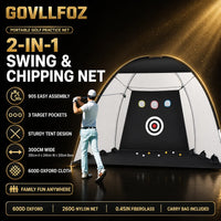 Filet de golf dôme 300 × 200 cm avec tapis 3 en 1 et 10 balles