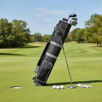 Petit sac de golf léger Oxford – debout sur un green avec un putter et des balles