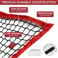 Filet de protection golf – détail du cordage de 3 mm, du bord cousu et de la maille