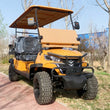 Voiturette de golf électrique jaune 2, 4 ou 6 places, jantes alliage