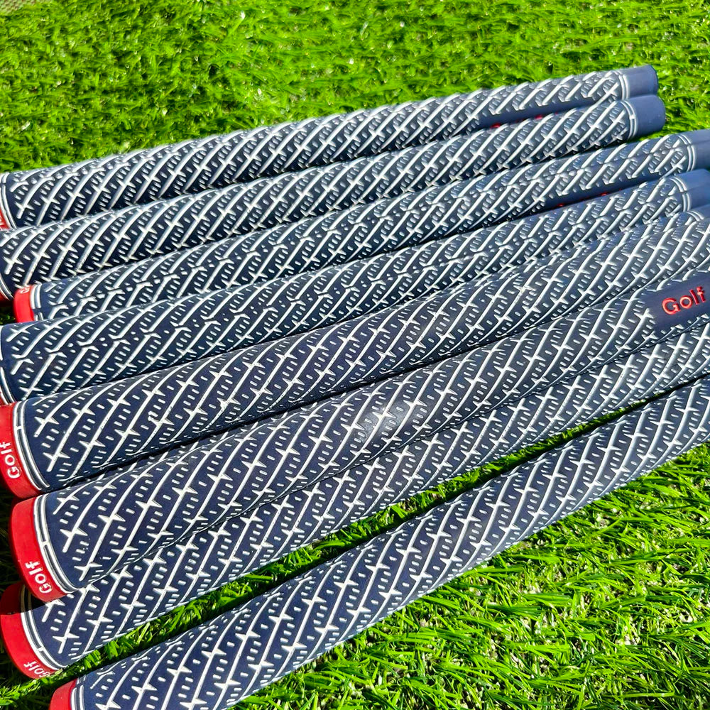 Grips de golf bleu marine à embout rouge, lot de 10 ou 13