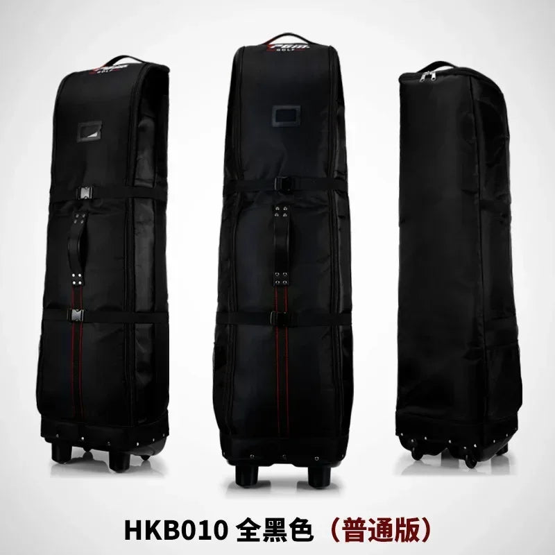 Housse de voyage golf pliable – version standard noire, trois vues
