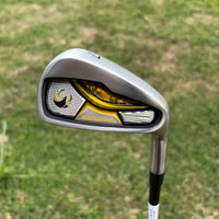 Fer 7 golf dos creux – version homme, tête dorée et manche graphite