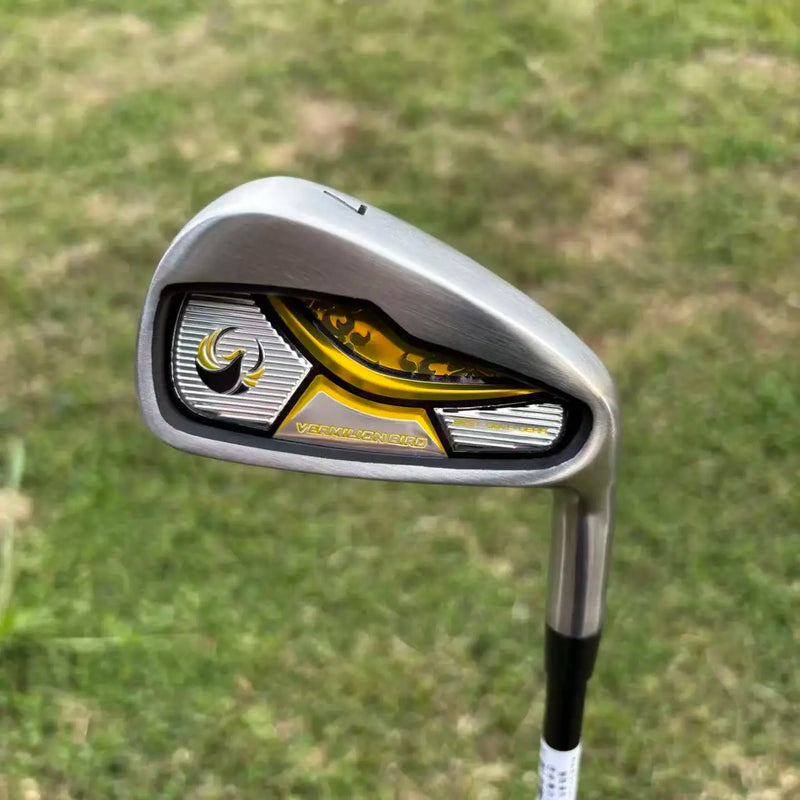 Fer 7 golf dos creux – version homme, tête dorée et manche graphite