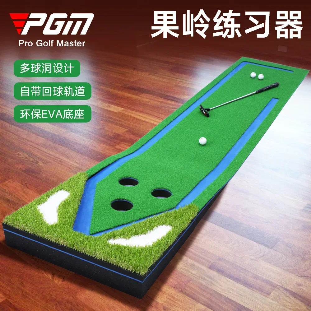 Tapis de putting 3 m, trois trous, retour de balle intégré