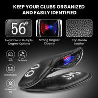 Couvre wedge golf magnétique – doublure douce, aimant intégré et cuir grainé