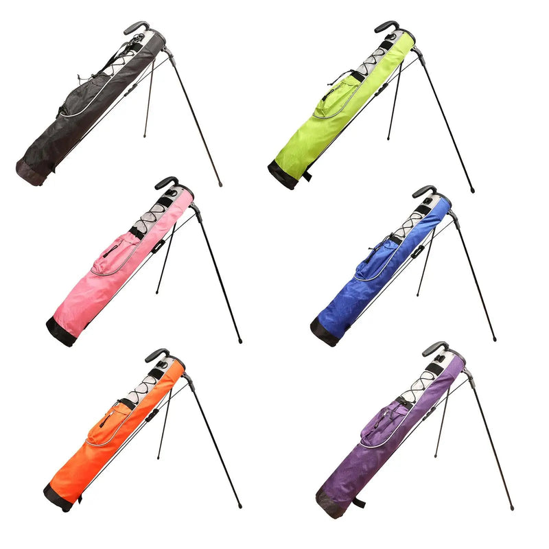 Sac de golf pencil à pieds – gamme de coloris : noir, vert, rose, bleu, orange et violet