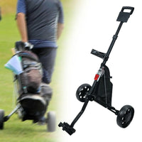 Chariot de golf manuel pliable à 2 roues – version noire