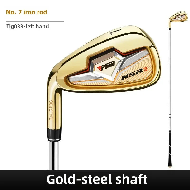 Fer 7 de golf – fer 7 or gaucher, manche acier