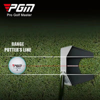 Putter maillet debout – schéma de la ligne de visée sur le green