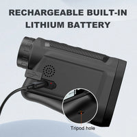 Télémètre laser de golf – batterie lithium intégrée, câble USB et trou pour trépied