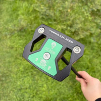 Putter maillet à insert coloré – version à insert vert vue de dessus