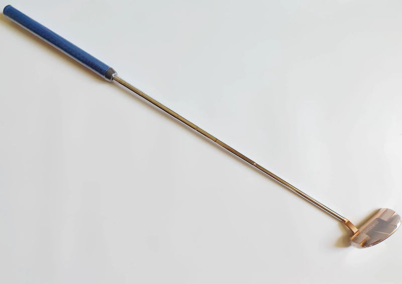 Putter maillet cuivré – putter entier avec manche acier et grip bleu