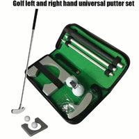 Kit de putting golf portable avec putter démontable, coupelle et 2 balles