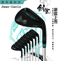 Wedge de golf forgé noir droitier en fer doux 8620, manche acier, loft 48° à 60°