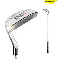 Chipper golf inox – tête argentée et club complet avec grip noir