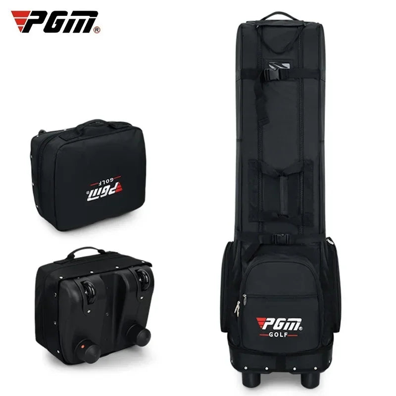 Housse de voyage golf pliable à double zip – housse dépliée de face et housse repliée en coffret
