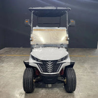 Voiturette de golf tout-terrain – vue de face, calandre et suspension avant