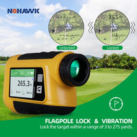 Télémètre laser de golf jaune – verrouillage du drapeau et vibration