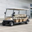 Voiturette de golf électrique 6 places à trois rangées de banquettes