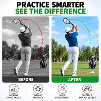 Entraîneur de swing de golf à tête ovale – trajectoire de swing avant et après l'entraînement
