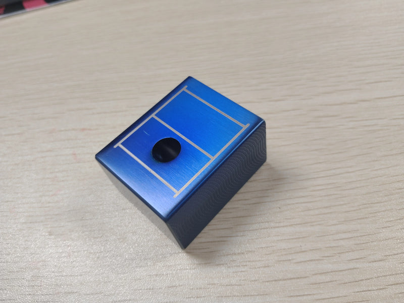 Tête de putter inoxydable forgée – dessus de la tête bleue avec l'orifice de fixation du manche