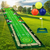 Tapis de putting golf 240 cm avec cibles, 12 motifs au choix