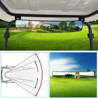 Rétroviseur extra large pour voiturette de golf, 42,5 cm, avec supports réglables