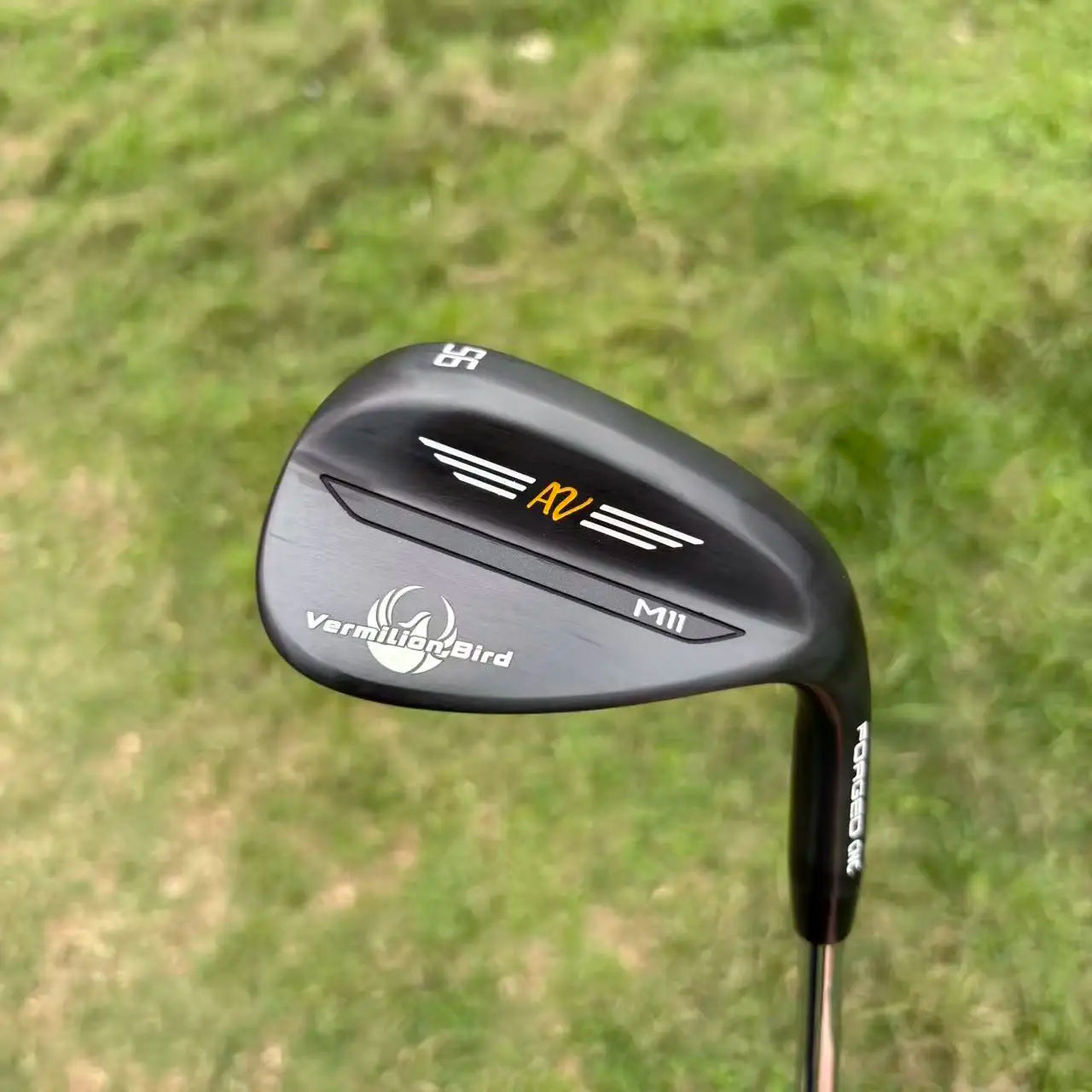 Wedge de golf noir forgé CNC droitier manche acier, loft 48° à 60°
