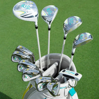 Set de golf complet femme – clubs dans le sac sur le green