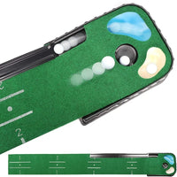 Tapis de putting intérieur 2,7 m avec retour de balle automatique