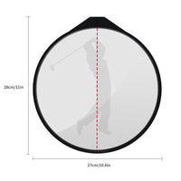 Miroir de swing de golf – schéma des dimensions 28 x 27 cm