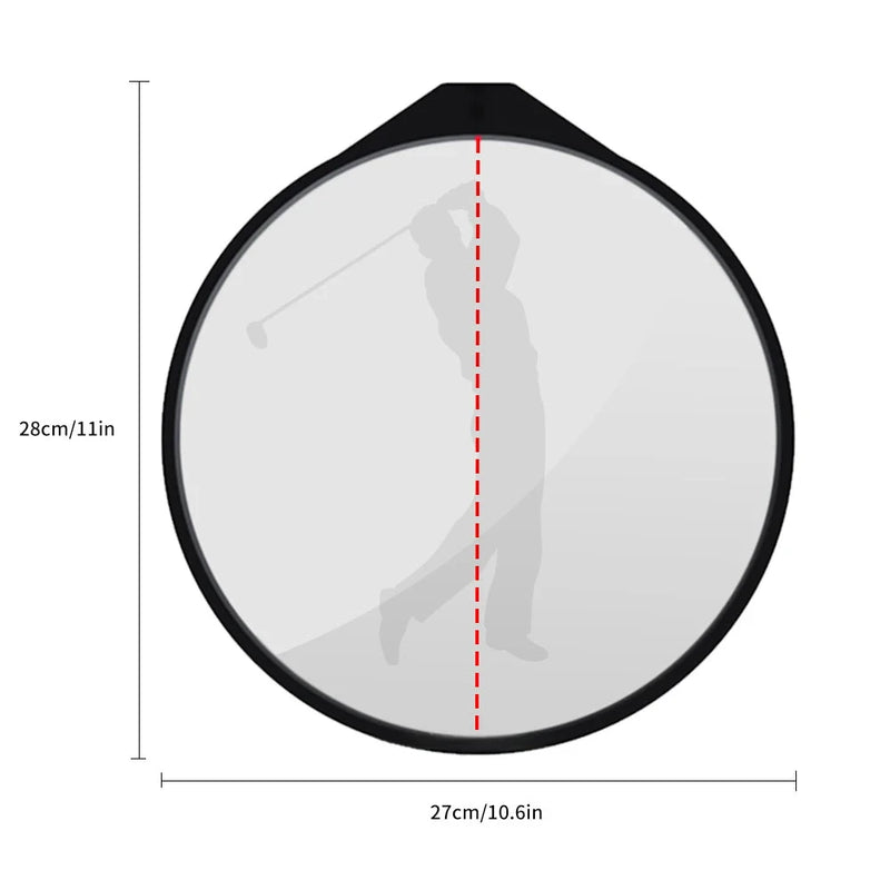 Miroir de swing de golf – schéma des dimensions 28 x 27 cm