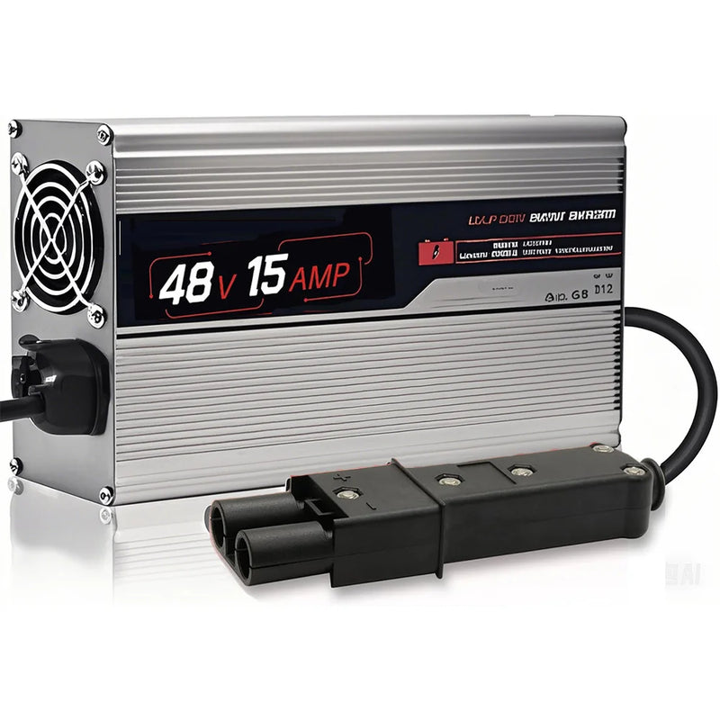 Chargeur plomb 48 V 15 A à fiche 2 broches pour voiturette de golf