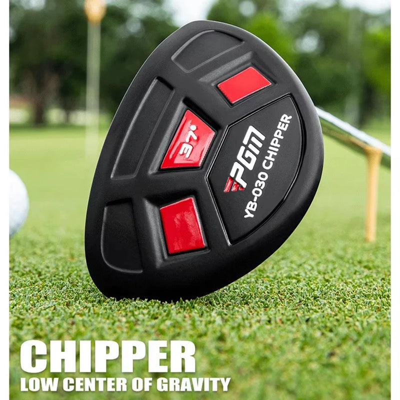 Chipper golf noir – tête noire et inserts rouges vue de dessus